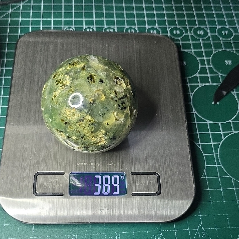Super Druzy Prehnite Sphere - Picture 4 of 11